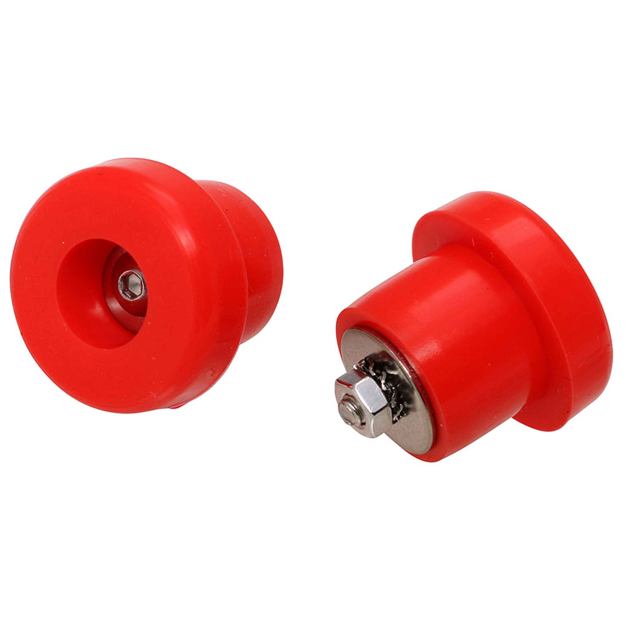 Cardiff Silicone Bar End Plugs, Red